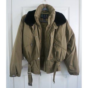 VINTAGE Ossi Skiwear Khaki Green Puffer Ski Jacket
